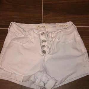 pacsun white multi button shorts